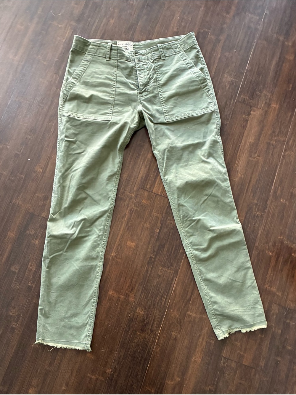Nili Lotan Women’s Green Jenna Straight-Leg Utility Pants, Sz 2